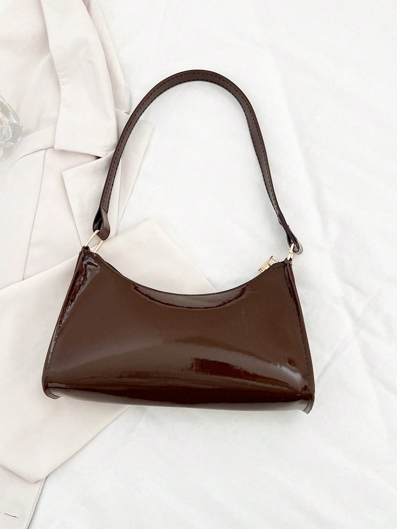 Solid Color Embossed Geometric Pattern Shoulder Bag, Zipper Underarm Women's Shoulder Bag, Fashionable Retro Zipper Bag, Casual Waterproof Handbag, Suitable For Girls, Women, College Students, Young P