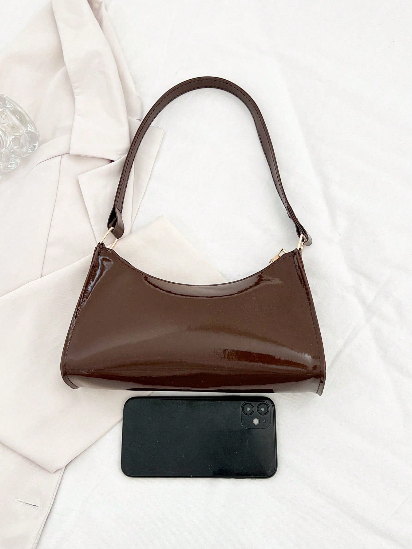 Solid Color Embossed Geometric Pattern Shoulder Bag, Zipper Underarm Women's Shoulder Bag, Fashionable Retro Zipper Bag, Casual Waterproof Handbag, Suitable For Girls, Women, College Students, Young P