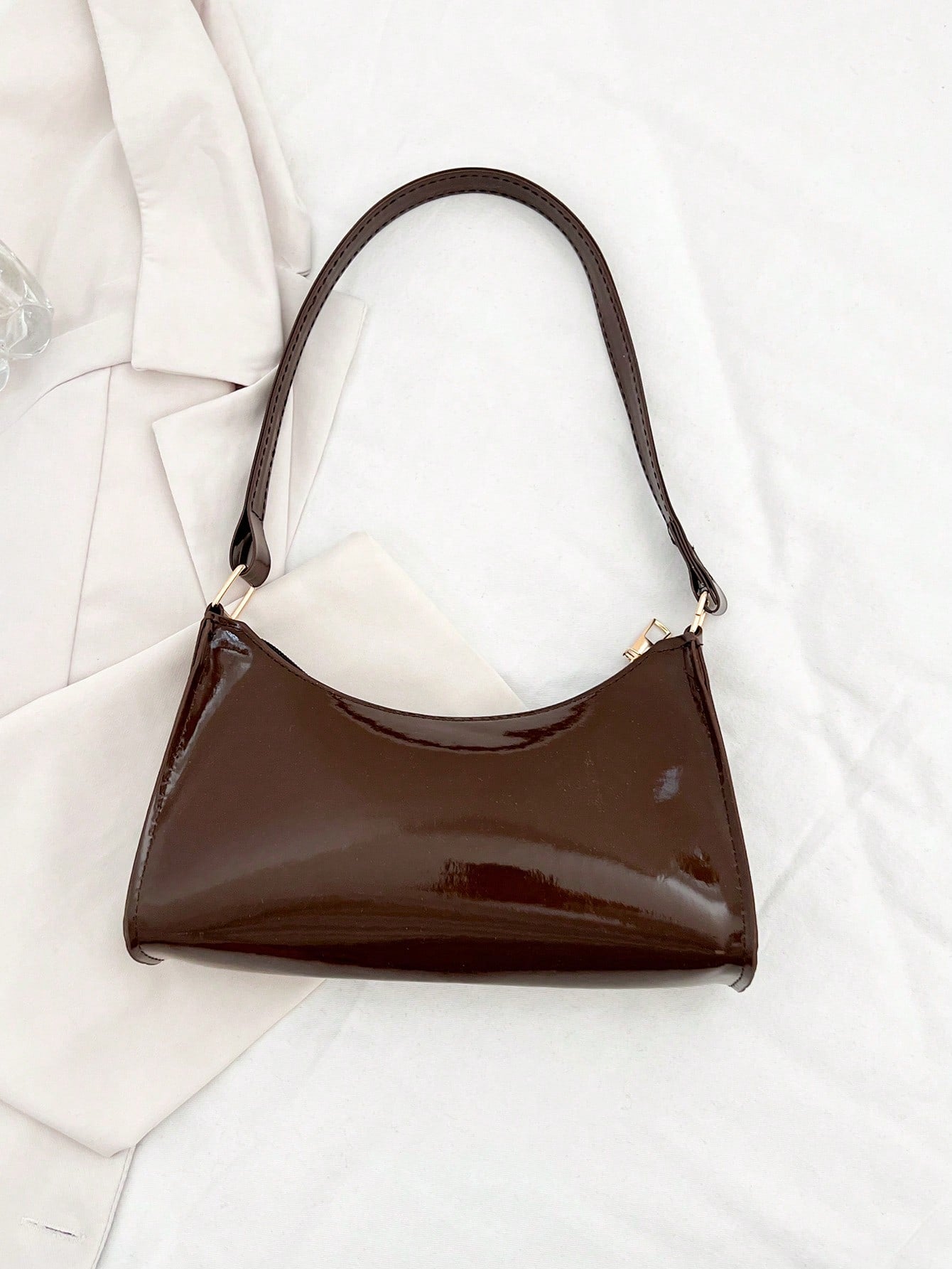 Solid Color Embossed Geometric Pattern Shoulder Bag, Zipper Underarm Women's Shoulder Bag, Fashionable Retro Zipper Bag, Casual Waterproof Handbag, Suitable For Girls, Women, College Students, Young P