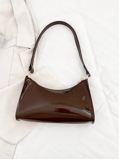 Solid Color Embossed Geometric Pattern Shoulder Bag, Zipper Underarm Women's Shoulder Bag, Fashionable Retro Zipper Bag, Casual Waterproof Handbag, Suitable For Girls, Women, College Students, Young P