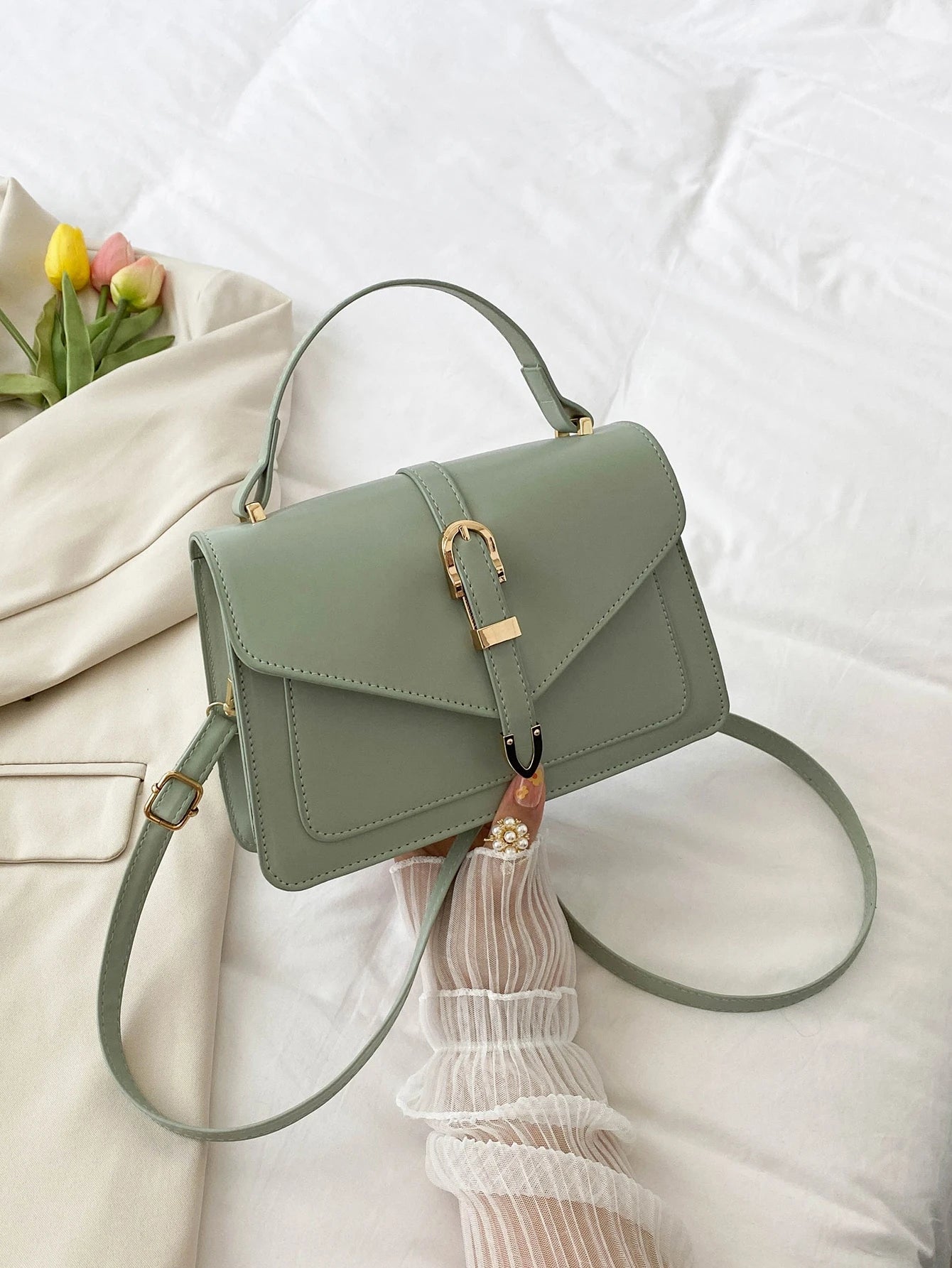 Solid Color, Student, Street, Casual, Minimalist Fashion Handbag