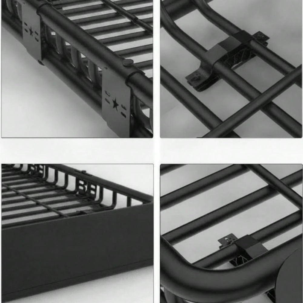 Soonbuy 46" X 36" Universal Roof Rack Cargo Basket, 200 LBS Heavy Duty Steel Rooftop Luggage Carrier For SUV Truck