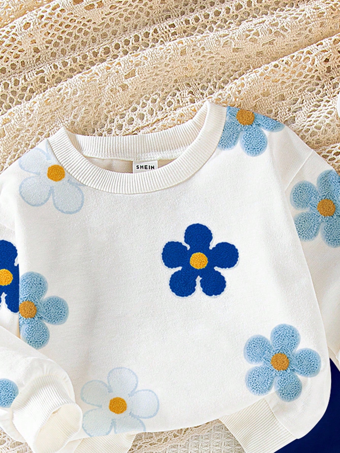 Souflis Souflis 2pcs Baby Girls Casual Floral Print Crew Neck Sweatshirt And Leggings Set, Fashionable And Cute Outfit For Autumn Fall Winter