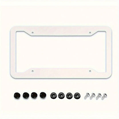 Spider Web License Plate Frame, Red And Black Retro Fun Aluminum Front License Plate Holder Decoration With 4 Holes Suitable For Men And Women