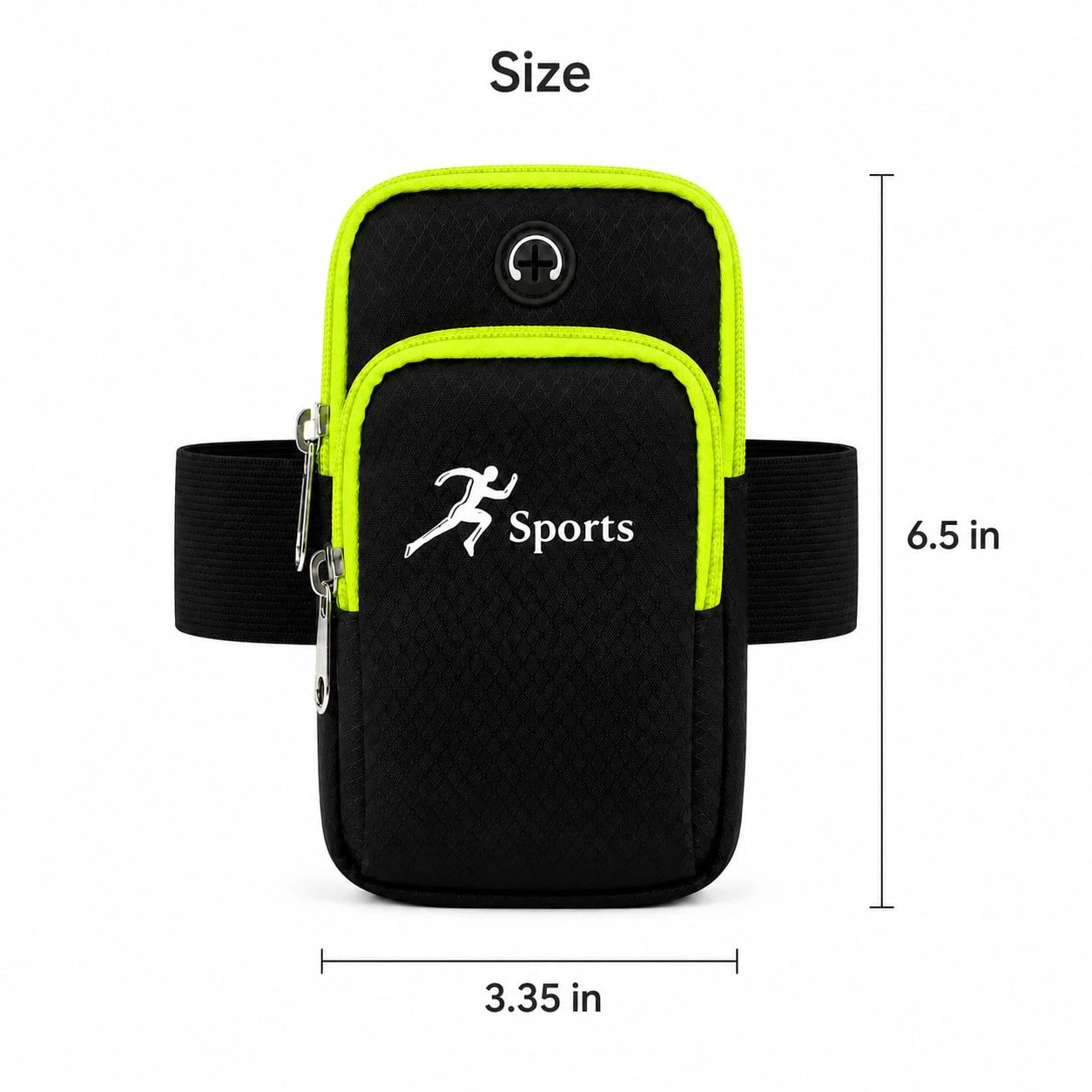 Sports Arm Bag, Compact Phone Storage Pouch With Dual Zipper Pockets, Earphone Hole & Adjustable Strap For Running, Workout, Hiking And Daily Outdoor