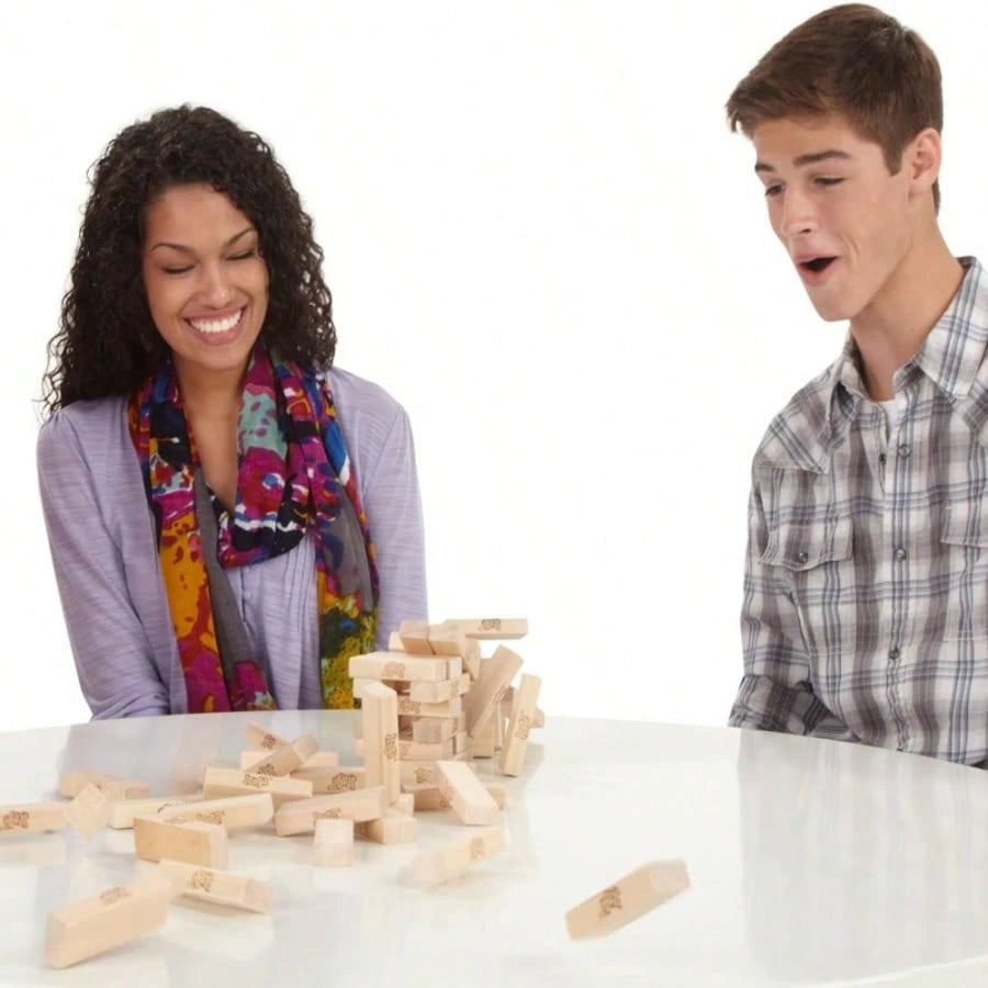 Stacking Jenga Board Game- Balance Tower Party Game, Domino Blocks, Classic Wooden Blocks, Tumbling Tower Blocks, Perfect For Party And Gathering Multiplayer Game, Exciting Game Night