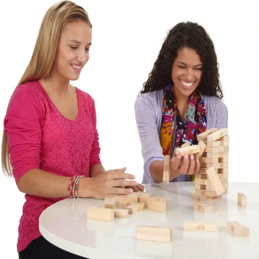 Stacking Jenga Board Game- Balance Tower Party Game, Domino Blocks, Classic Wooden Blocks, Tumbling Tower Blocks, Perfect For Party And Gathering Multiplayer Game, Exciting Game Night