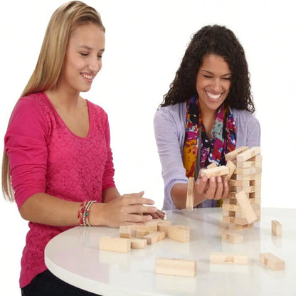 Stacking Jenga Board Game- Balance Tower Party Game, Domino Blocks, Classic Wooden Blocks, Tumbling Tower Blocks, Perfect For Party And Gathering Multiplayer Game, Exciting Game Night