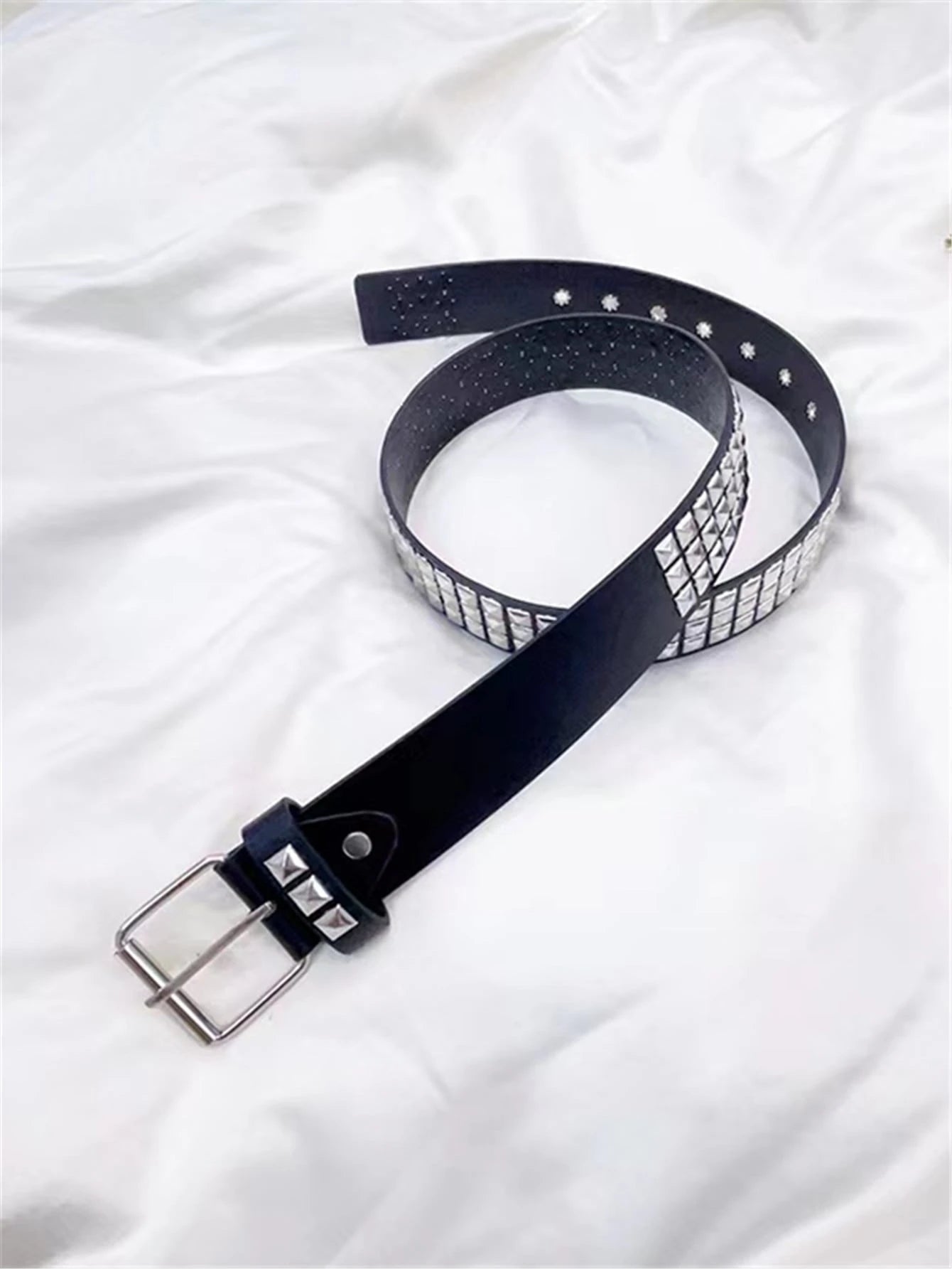 Street 1PC Stylish Punk Style Rivet Decor Versatile Jeans Belt Dress Belt Halloween Summer, School Fall, Autumn, Halloween