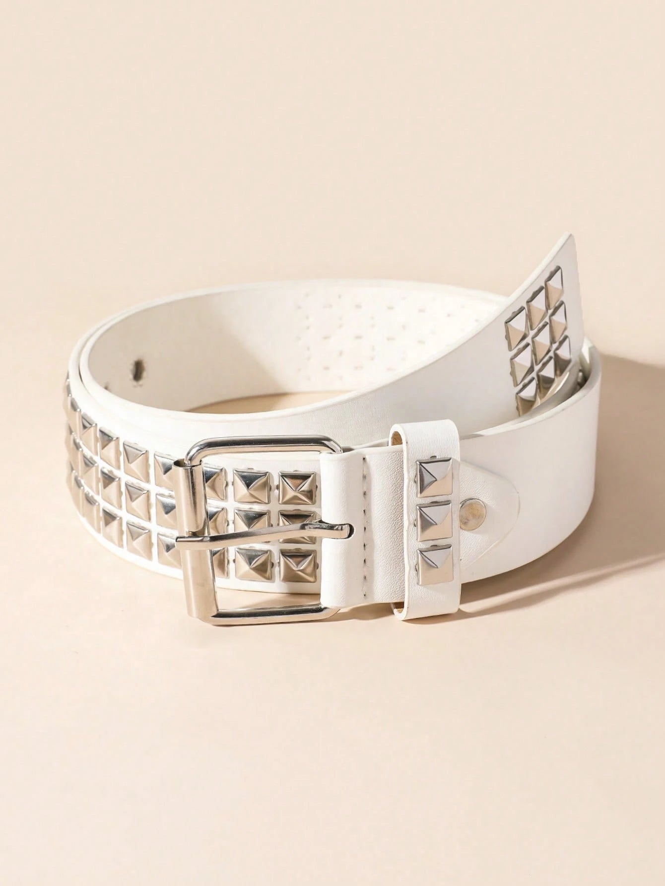 Street 1PC Stylish Punk Style Rivet Decor Versatile Jeans Belt Dress Belt Halloween Summer, School Fall, Autumn, Halloween
