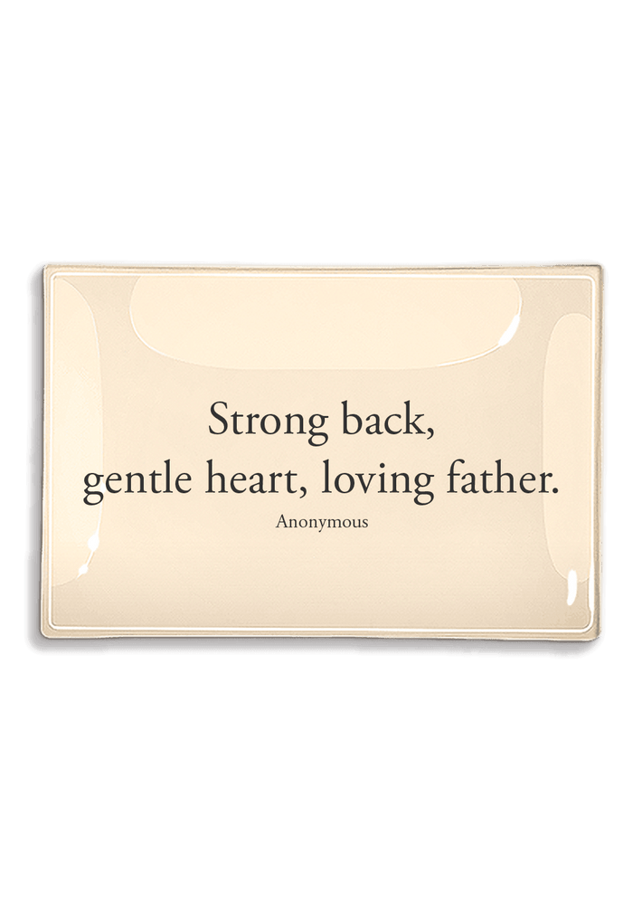 Strong Back, Gentle Heart Decoupage Glass Tray - Ben's Garden