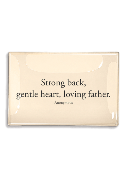 Strong Back, Gentle Heart Decoupage Glass Tray - Ben's Garden