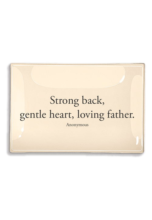 Strong Back, Gentle Heart Decoupage Glass Tray - Ben's Garden