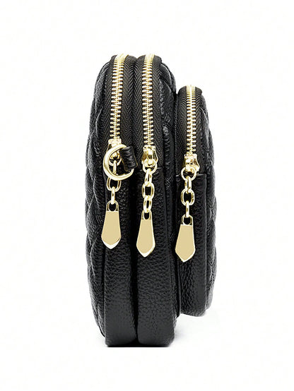 Stylish Small Shoulder Bag, Simple Multifunctional Zipper Crossbody Bag, Women Outdoor Phone Pouch