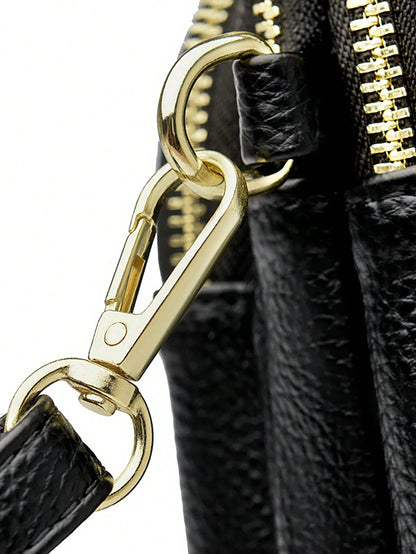 Stylish Small Shoulder Bag, Simple Multifunctional Zipper Crossbody Bag, Women Outdoor Phone Pouch