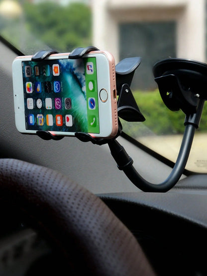 Suction Cup Car Phone Holder For Windshield, Dashboard, Center Console, Multi-Angle Adjustable