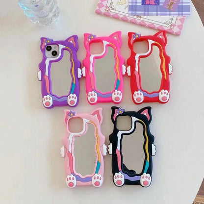 Suitable 12 Pro 3D Silicone Phone 13 Pro Cartoon Makeup Mirror Protective Cover