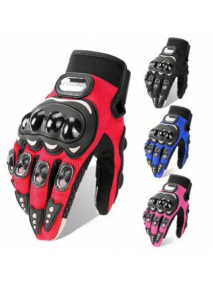 Summer Breathable Motorcycle Gloves, Full Finger Motorcycle Gloves, Touchscreen Riding Motorcycle Protective Anti-Fall Racing Motorcycle Waterproof Gloves, Motorcycle Accessories, Riding Gift