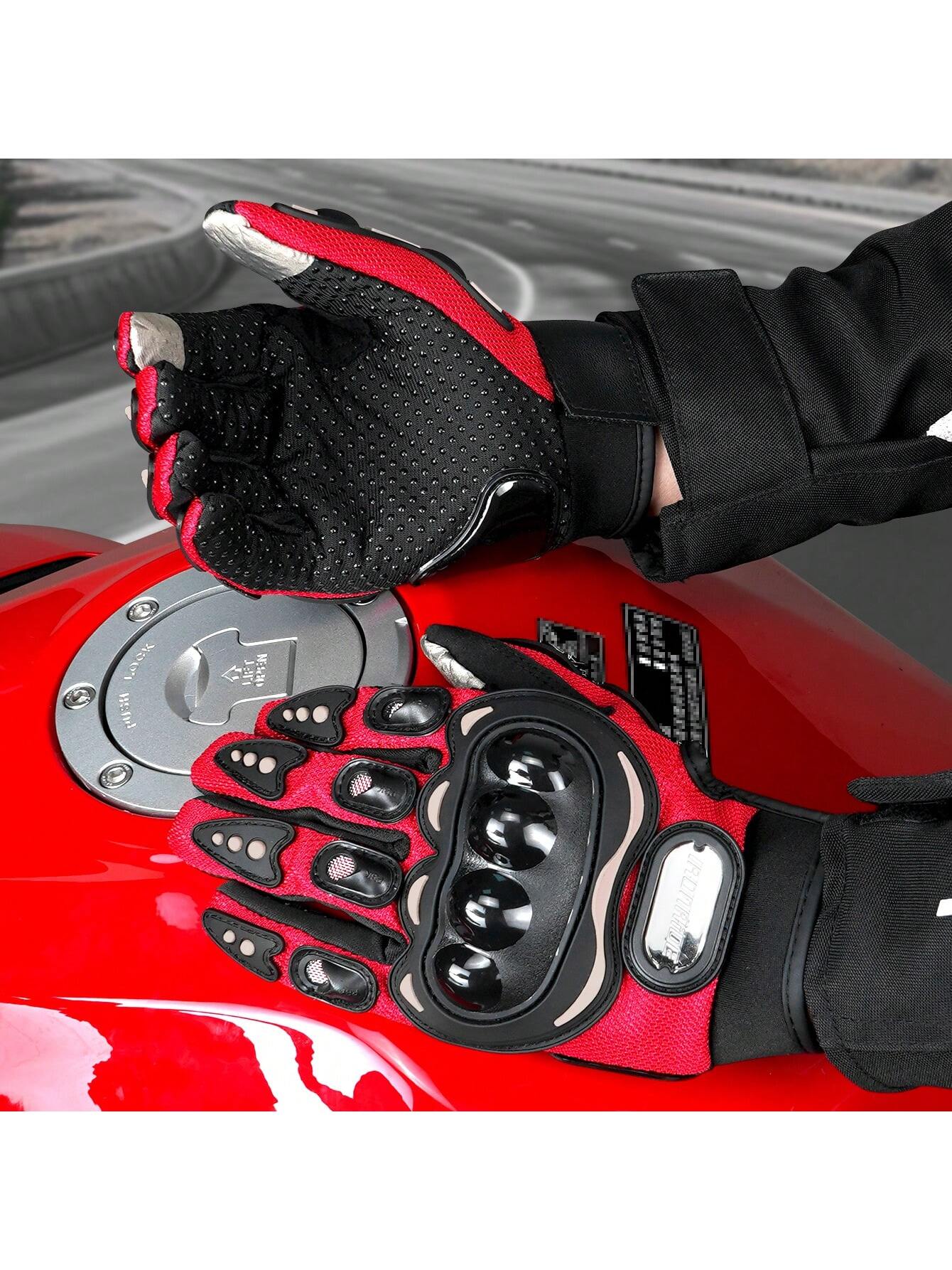 Summer Breathable Motorcycle Gloves, Full Finger Motorcycle Gloves, Touchscreen Riding Motorcycle Protective Anti-Fall Racing Motorcycle Waterproof Gloves, Motorcycle Accessories, Riding Gift