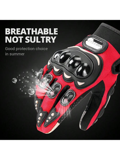 Summer Breathable Motorcycle Gloves, Full Finger Motorcycle Gloves, Touchscreen Riding Motorcycle Protective Anti-Fall Racing Motorcycle Waterproof Gloves, Motorcycle Accessories, Riding Gift