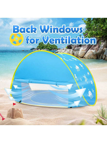 Summer Pop-Up Beach Tent For Toddlers Kids Boys Girls- Portable Pool Tent With UV Protection, Sun Shade, And Carry Bag, Back To School
