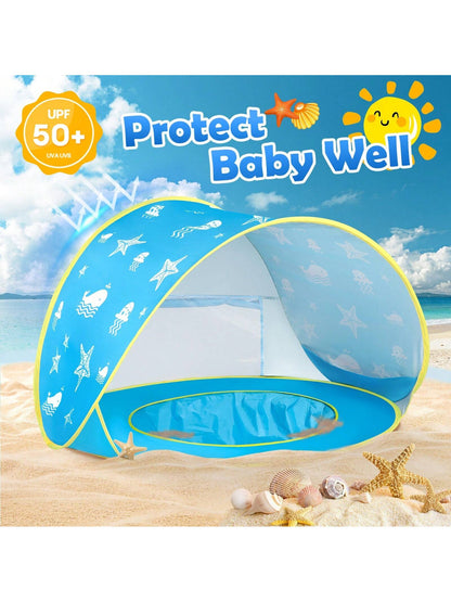 Summer Pop-Up Beach Tent For Toddlers Kids Boys Girls- Portable Pool Tent With UV Protection, Sun Shade, And Carry Bag, Back To School