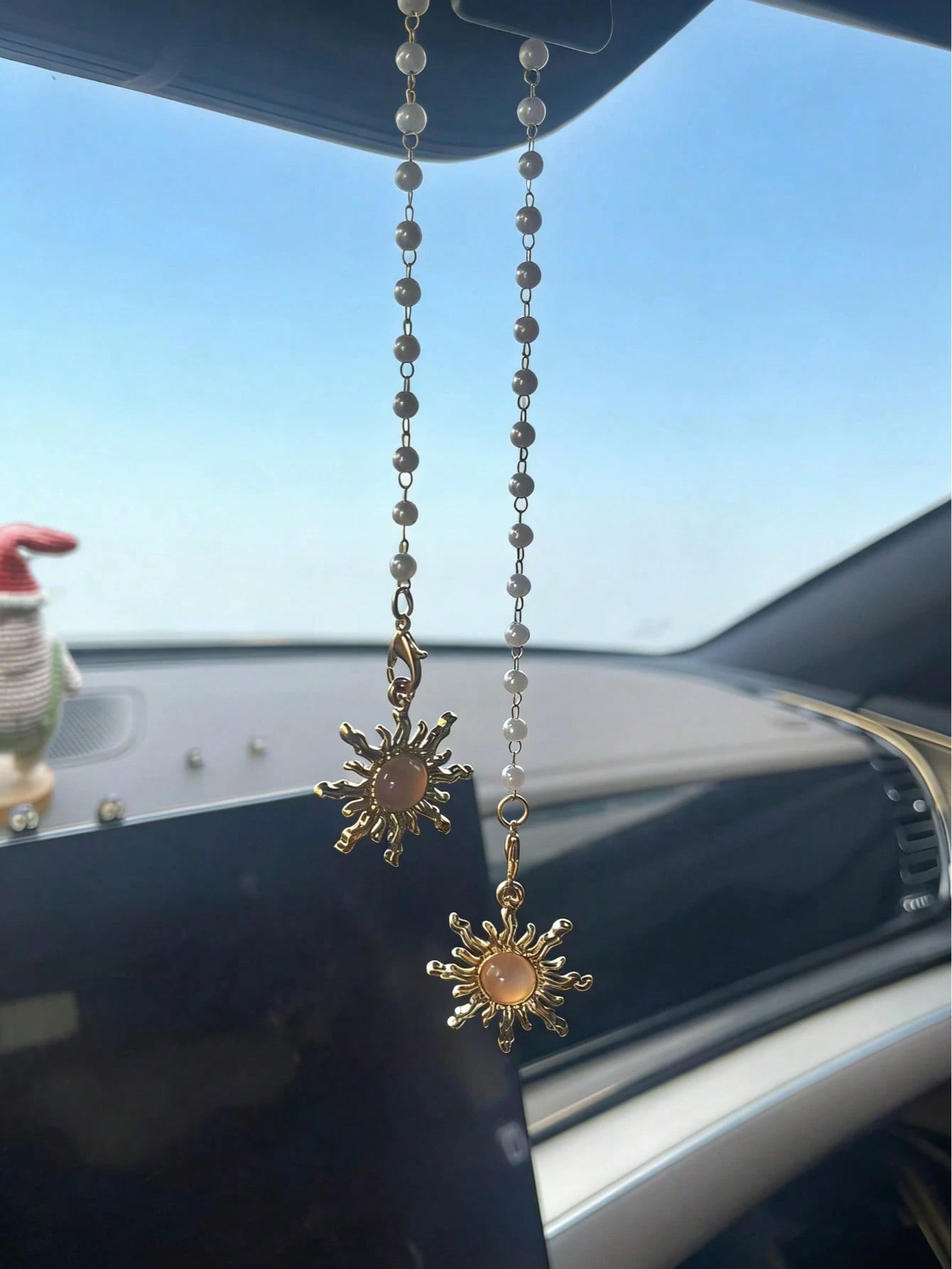 Sun Car Interior Pendant Beautiful Sun Car Rearview Mirror Hanging Decoration Car Interior Pendant