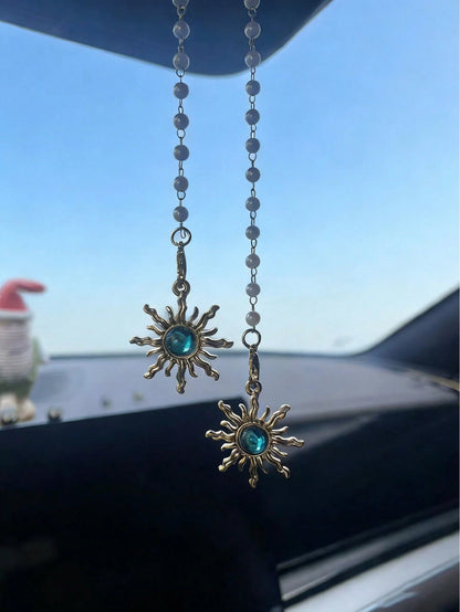 Sun Car Interior Pendant Beautiful Sun Car Rearview Mirror Hanging Decoration Car Interior Pendant