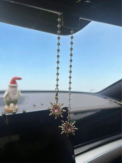 Sun Car Interior Pendant Beautiful Sun Car Rearview Mirror Hanging Decoration Car Interior Pendant