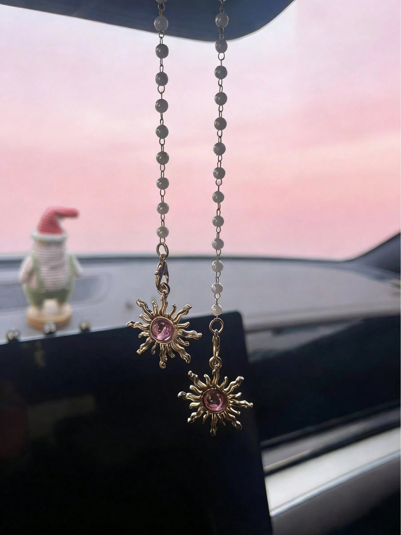 Sun Car Interior Pendant Beautiful Sun Car Rearview Mirror Hanging Decoration Car Interior Pendant