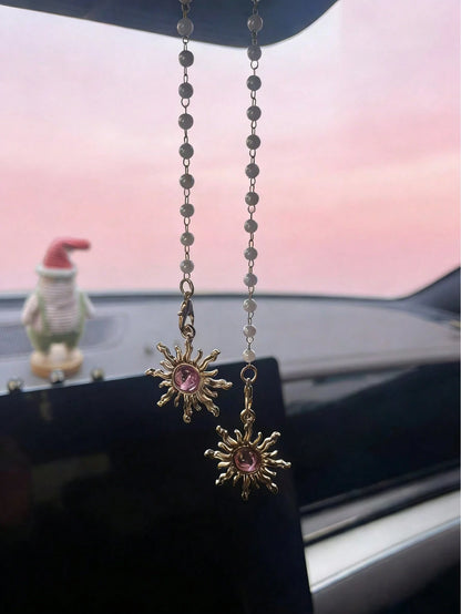 Sun Car Interior Pendant Beautiful Sun Car Rearview Mirror Hanging Decoration Car Interior Pendant