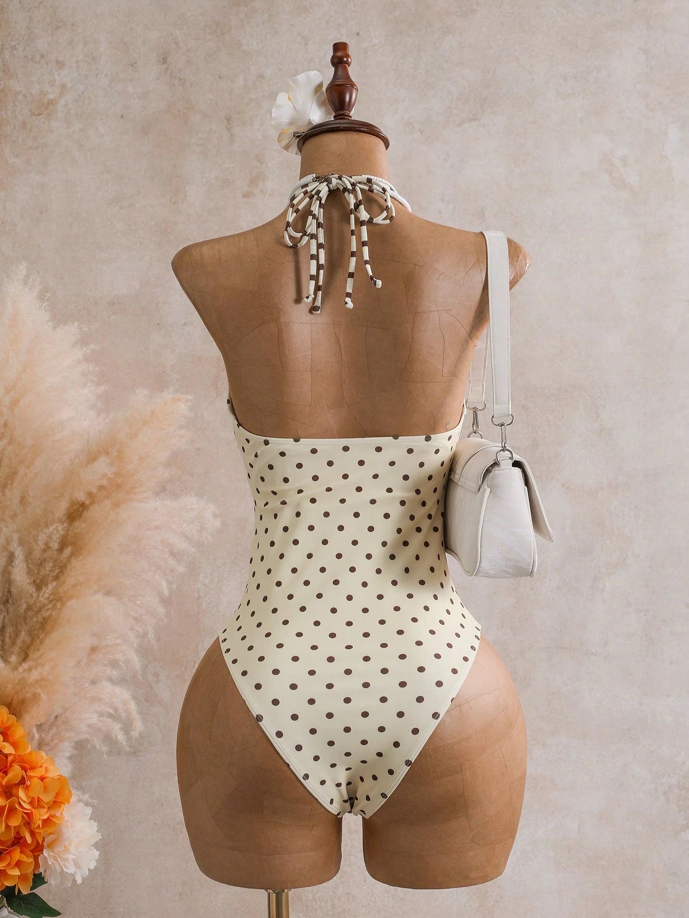 Sunnyshic Women's New Fashion Sexy One-Piece Swimsuit Set With Beaded Design And Pleated Skirt, Cruise Vacation Music Festival Summer
