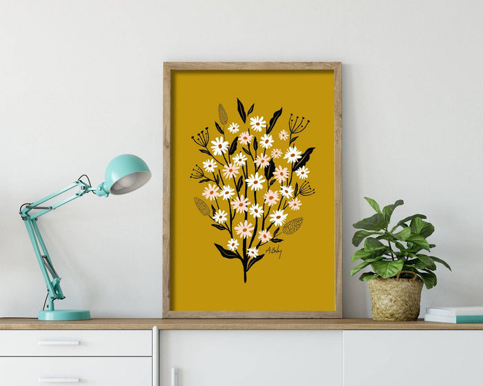 Sunshine Daisies - floral illustration prints