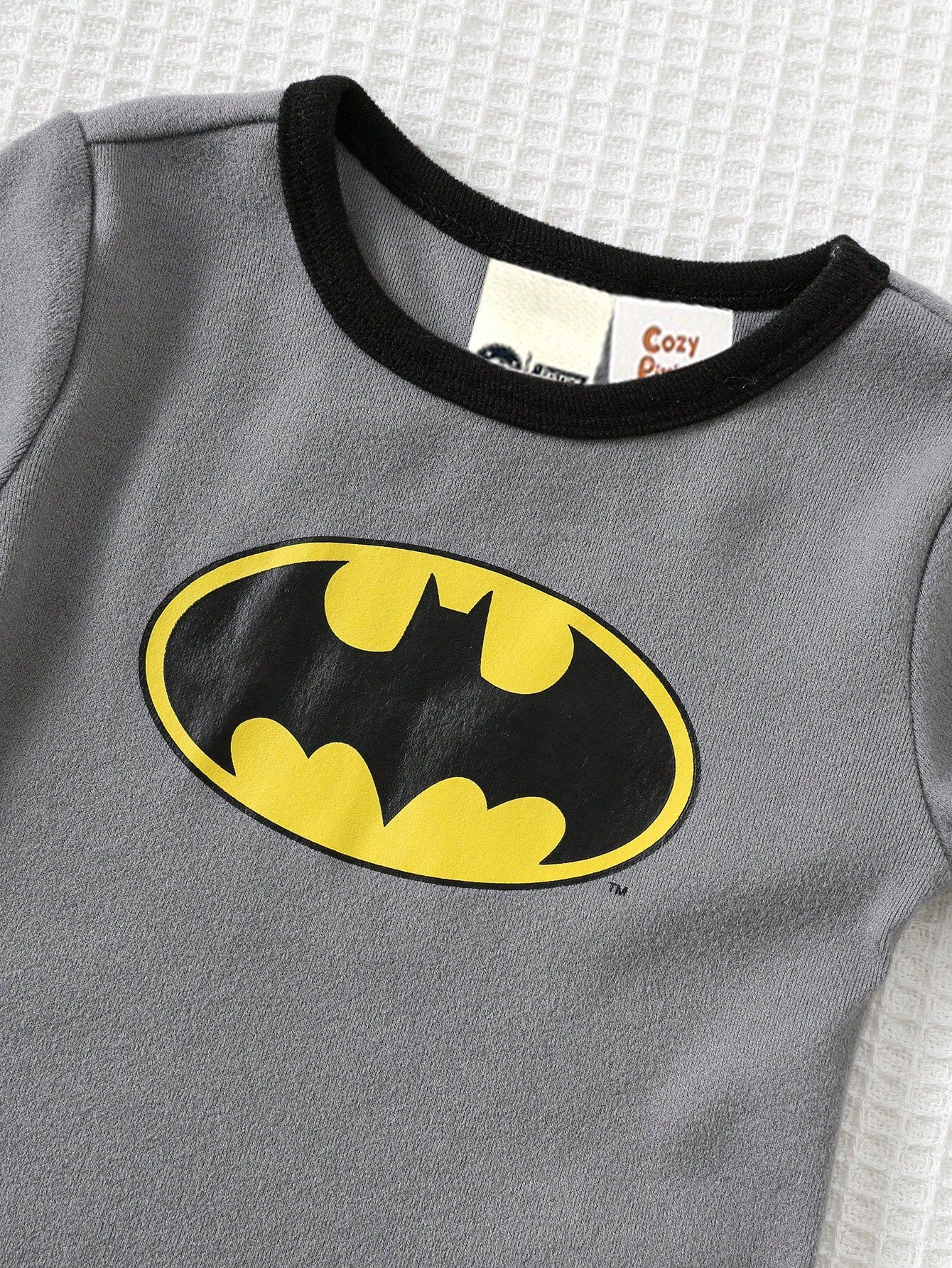 SUPERMAN X Cozy Pixies 4pcs Baby Boy Cute Cartoon Print Soft Knit Crew Neck Long Sleeve Top And Pants Snug Fit Pajama Set,Blue Summer Carrer Day Autumn Winter Nightwear