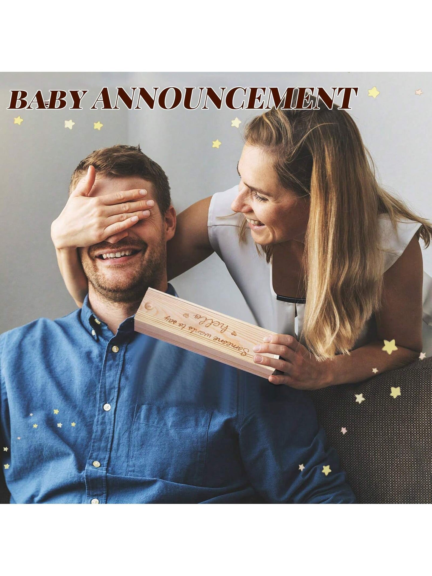 Surprise Pregnancy Announcements For Dad Pregnancy Test Keepsake Box Wooden Baby Announcement Baby Bodysuit Pregnancy Reveal Baby Gift Sets