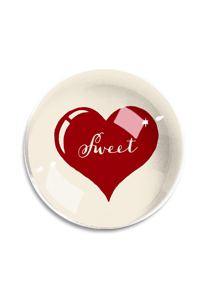 Sweetheart French Crystal Dome Paperweight - Ben's Garden