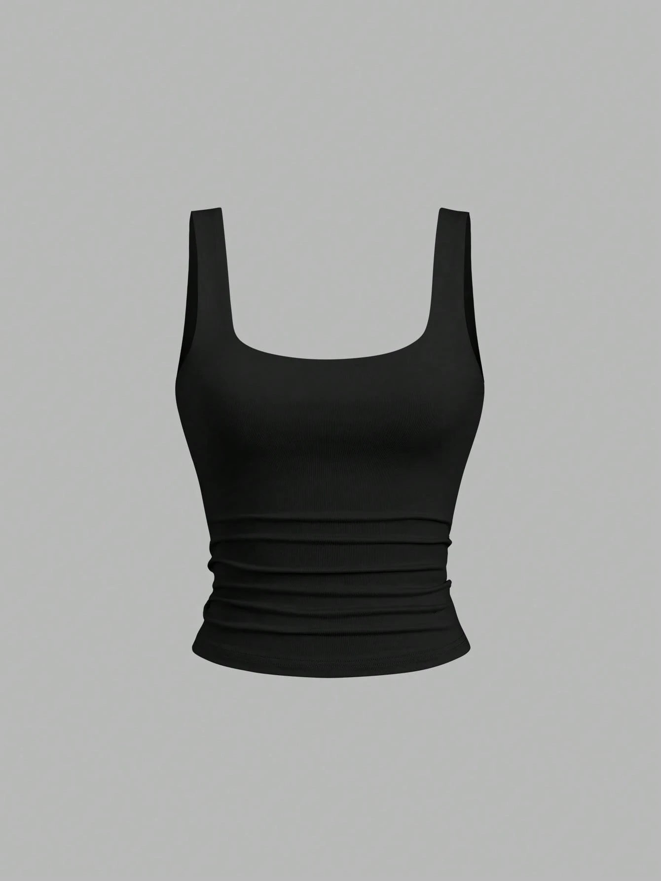 Sweetra Women's Casual Pleated Scoop Neck Tank Top, Summer