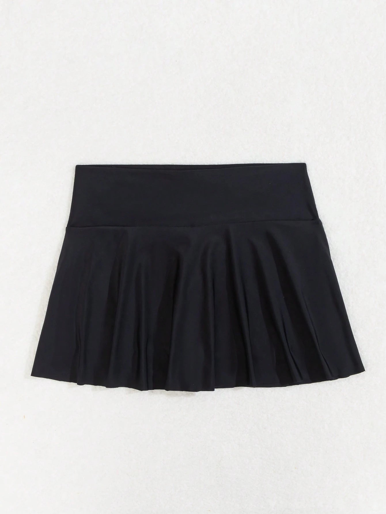 Swim Basics Women's Summer Beach Fashionable Solid Color Mini Skirt Bikini Bottom