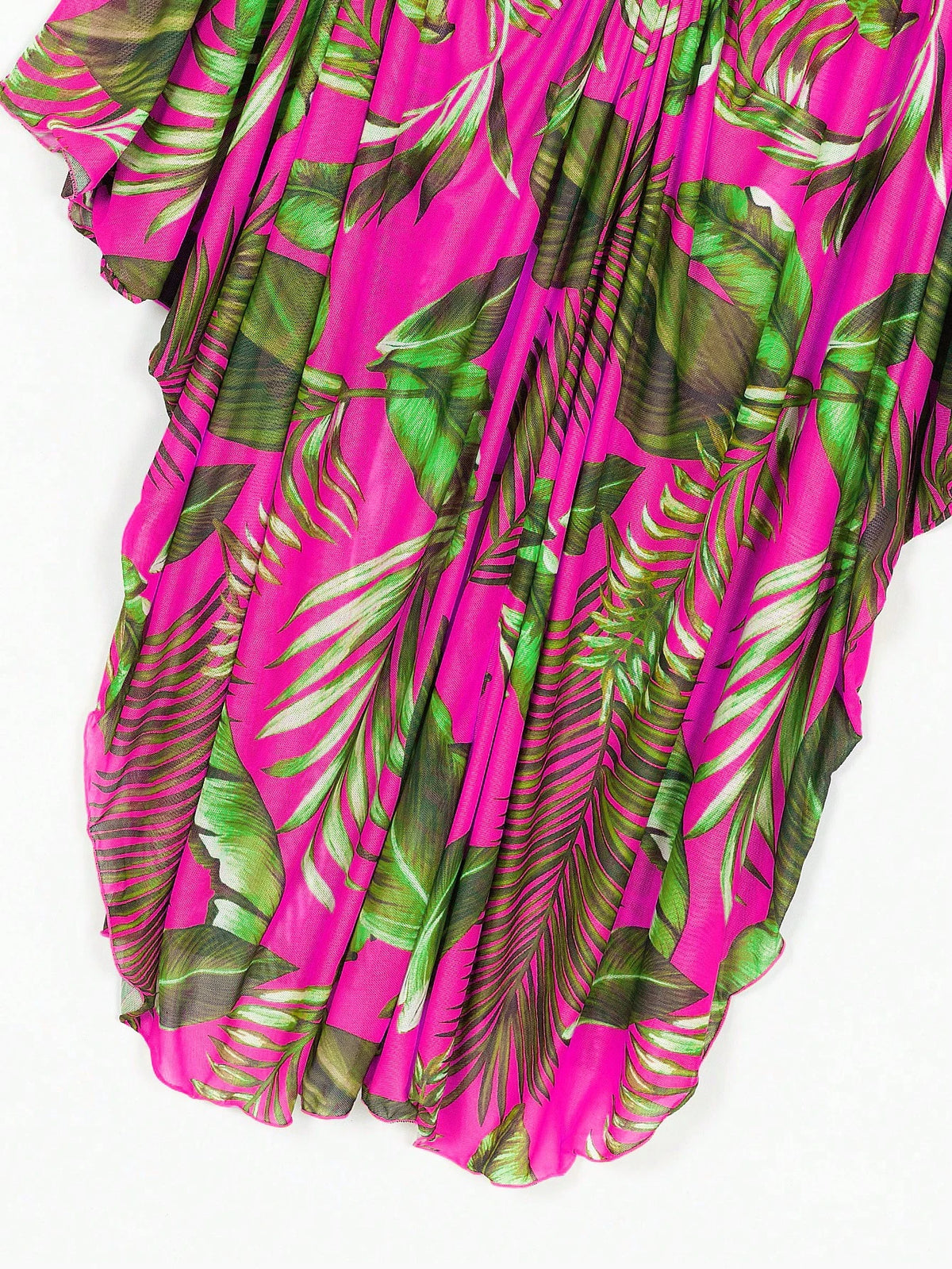 Swim Lushoire Beach Outfits For Woman Tropical Print Drawstring Front Cover Up Dress,Summer Beach