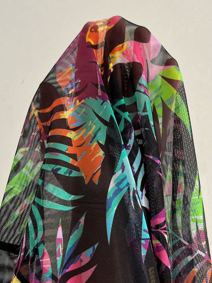 Swim Lushoire Plus Size Tropical Floral Print Kimono Robe Summer