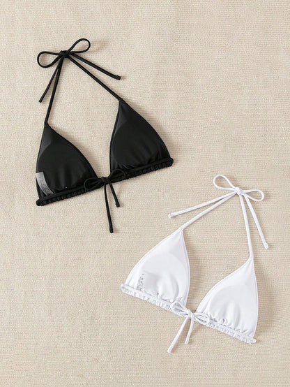 Swim Mod 2pcs Women Beach Vacation Bikini Swimwear Top