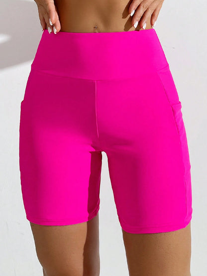 Swim SPRTY Women Summer Beach Simple Solid Daily Shorts Bikini Bottom, 1pc