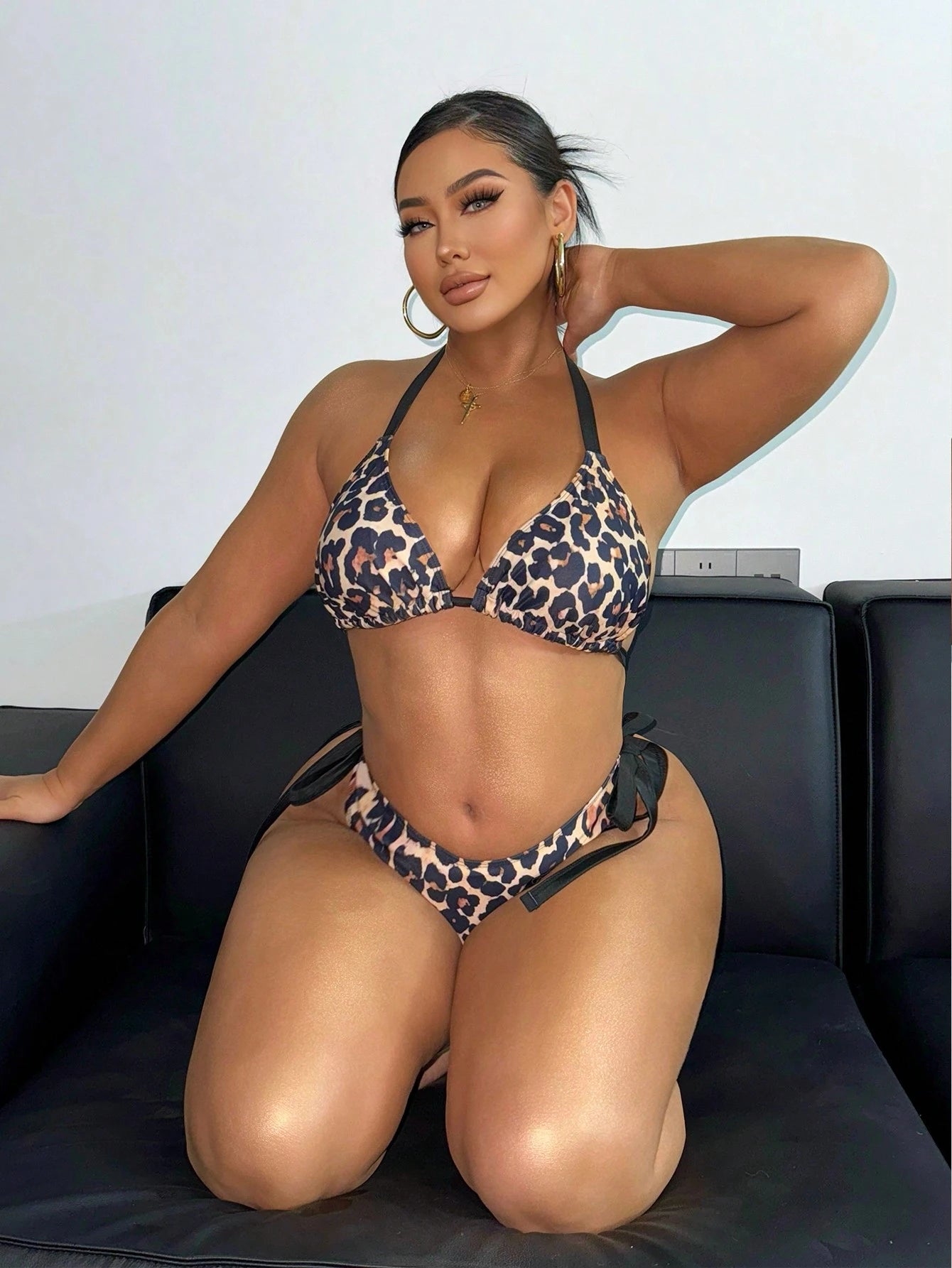 Swim SXY Summer Plus Size Classic Leopard Print Bikini Set