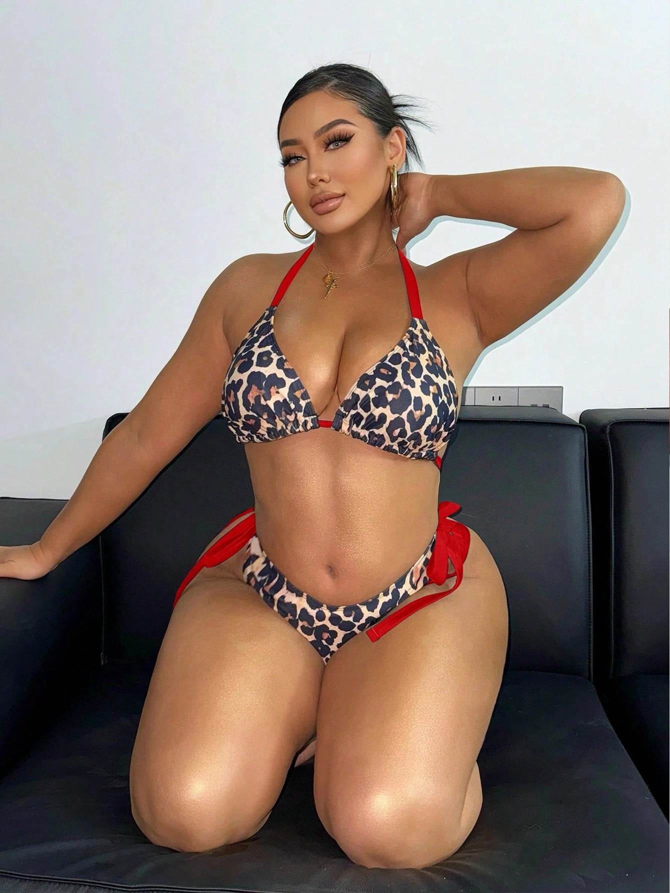 Swim SXY Summer Plus Size Classic Leopard Print Bikini Set