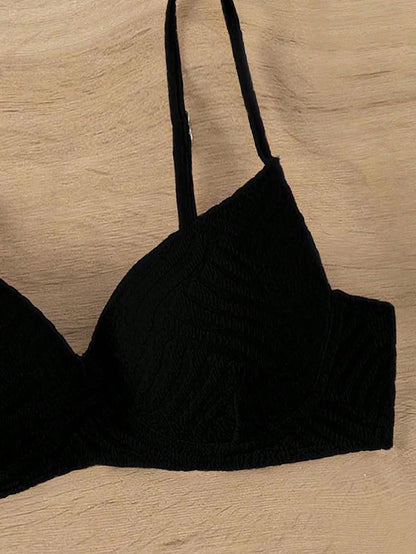 Swim Vacation Beach Simple Solid Color Bikini Top Summer