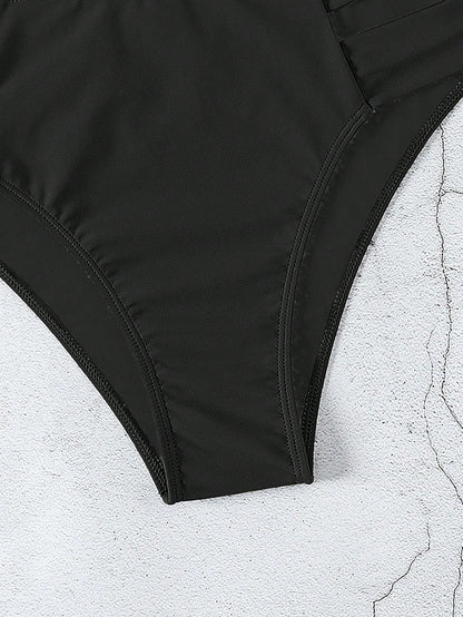 Swim Vcay 2026 Spring/Summer Women's Black Side High Cut Hollow Design Sexy Bikini Bottoms