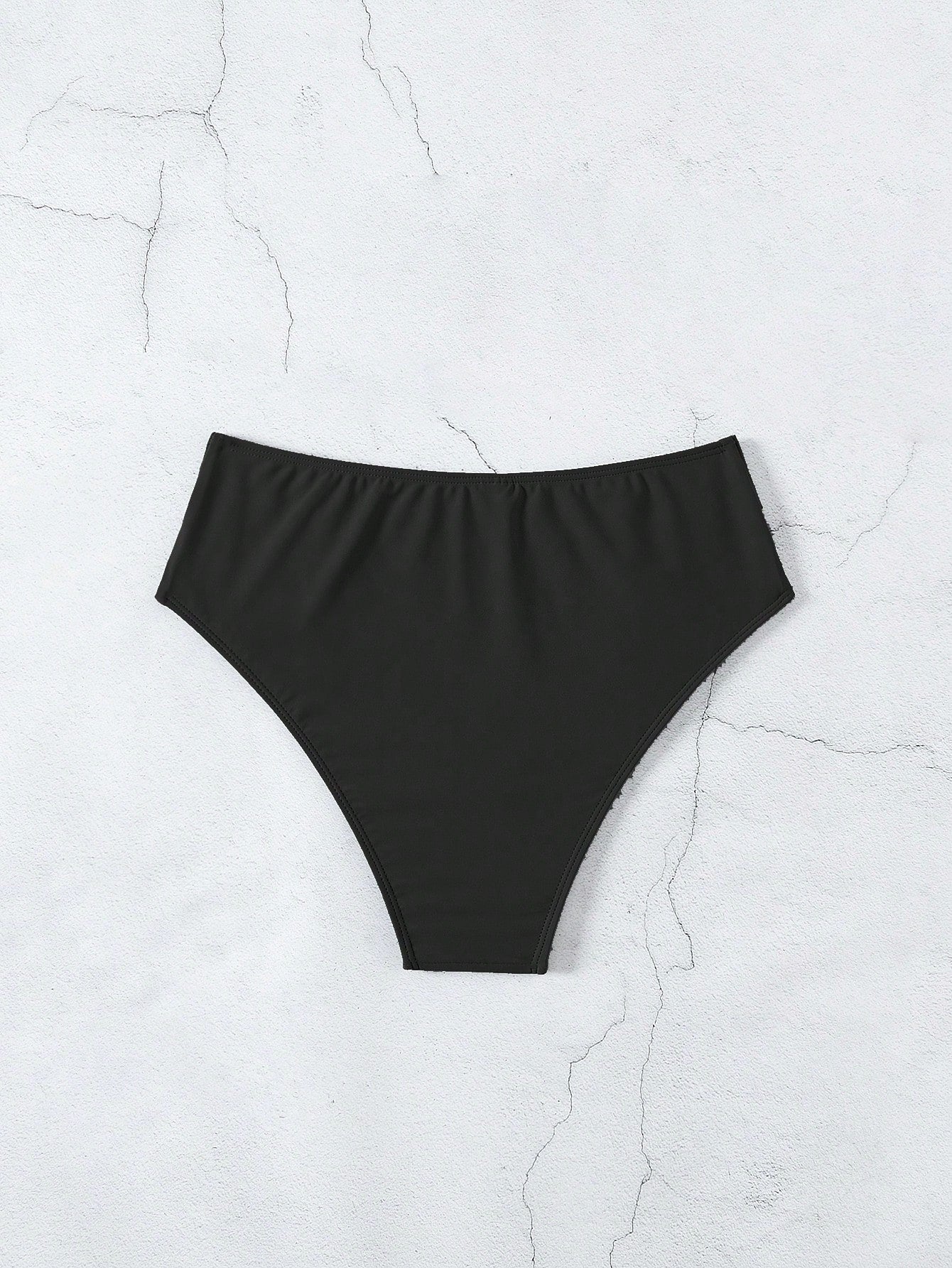 Swim Vcay 2026 Spring/Summer Women's Black Side High Cut Hollow Design Sexy Bikini Bottoms