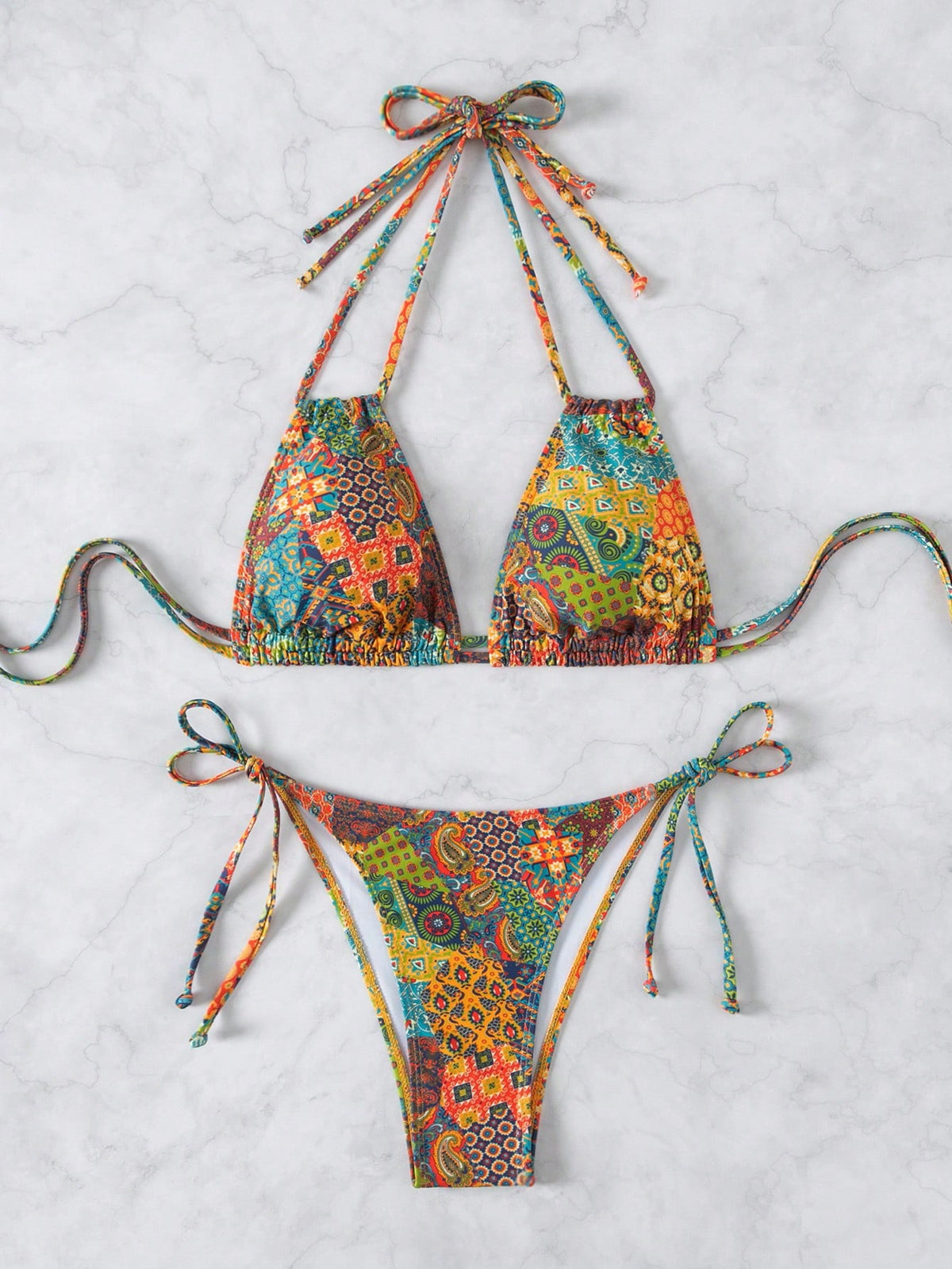 Swim Vcay Swim Suits For Women Bikini Set, Random Print, 2pcs, Purchased Copyright Summer Beach
