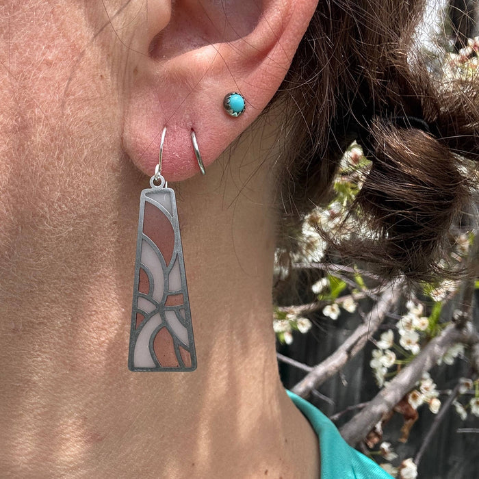 Swirl // Stained Glass Resin Earrings
