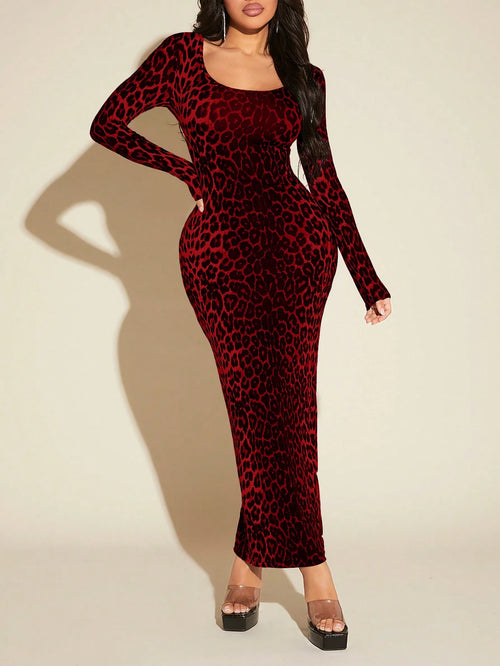 SXY Women'S Sexy Leopard Print Dress